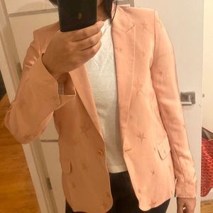 Zadig & Voltaire pink star embossed blazer